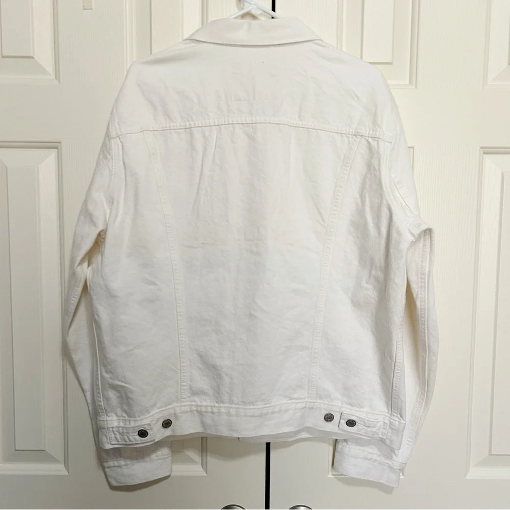 Levi's Men's Cream/White Denim Trucker Jacket, Large, NWT - Picture 3 of 3